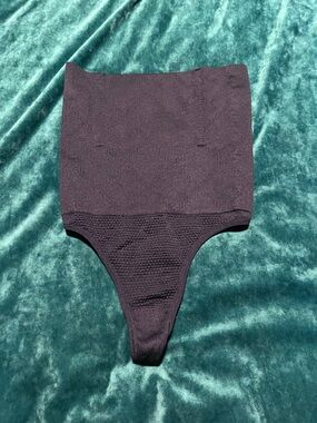 High-Waist Black Shaping Thong